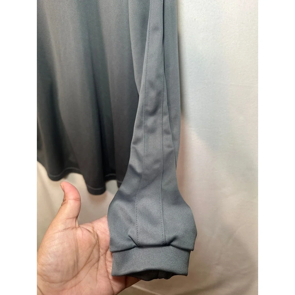 Nike Golf Mens Long Sleeve Mock‎ Neck Performance Shirt Grey Large L Activewear